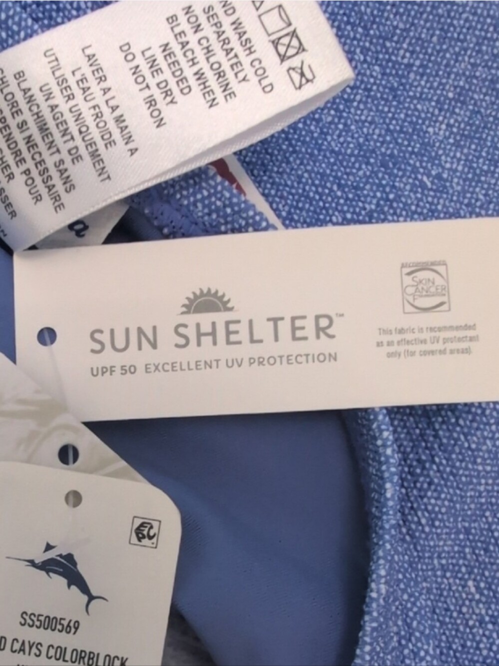 Tommy Bahama Island Cay Blue Halter Swimdress Large Sun Shelter - Picture 6 of 14